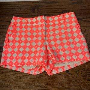 Ann Taylor Loft Riviera Shorts (Neon Coral and Tan)
